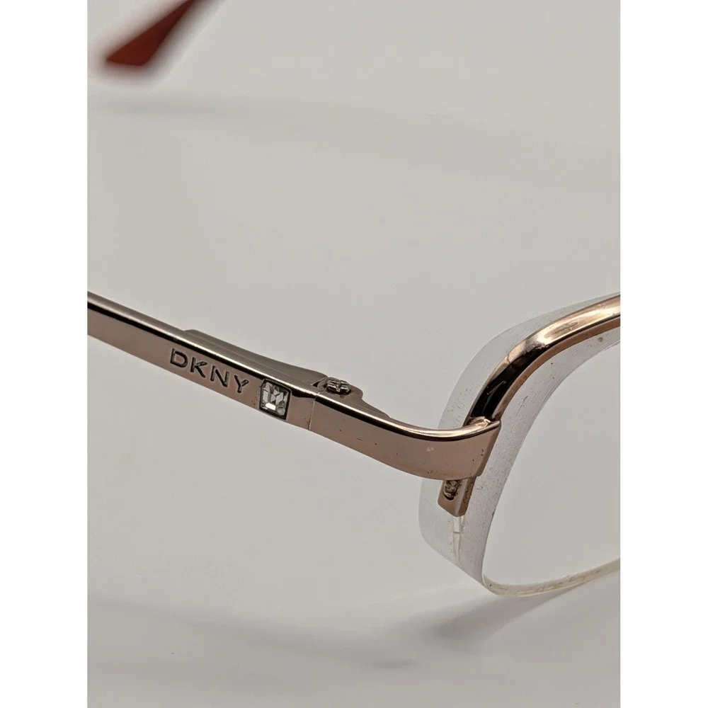 DKNY DY5541-B Eyeglasses Frames Only Rose Gold Half Rim Tortoise Temples 50mm